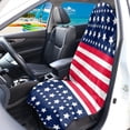 thumbnail image 3 of Uourmeti Terry Cloth Car Seat Cover Machine Washable, Compatible with Truck Seat Van, Bucket Seat Protector Fit for Sedan Vehicle(American Flag 1 Pack), 3 of 7