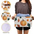 thumbnail image 3 of Yayeee 2 Pack Canvas Storage Basket with Handles for Shelves Fabric Bins Closet Organizer, Pumpkins Pattern, 3 of 8