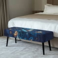 thumbnail image 2 of Whosucclay Butterfly Flower Galaxy Print Dining Bench Slipcover Dining Bench Cover Stretch Removable Slipcover for Living Room, Bedroom, Kitchen - Rectangle Bench Seat Protector Cover, 2 of 7