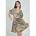 thumbnail image 4 of Vestido corto estampado clasico Roman Fashion /Juvenil, 21454 (Cafe) cafe M, 4 of 5