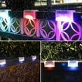 thumbnail image 2 of Solar Deck Lights 8 Pack Solar Fence Light Solar Powered Outdoor Step Light IP65 Waterproof LED Solar Pathway Light for Deck Fence Railing Garden Patio Stair Yard (White Shell,Colorful Lighting), 2 of 4
