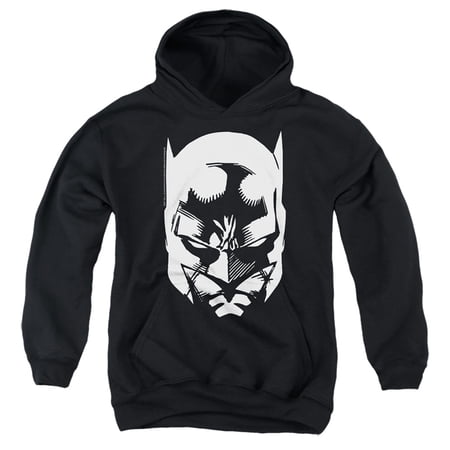 Batman Batman Lines Kids Pull-Over Hoodie (Medium) for Youth Boys and Girls Black