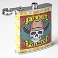 thumbnail image 6 of American Art Decor 8 oz Liquor Flask – Pick Your Poison Stainless Steel Hip Flask | Heavy Duty, Leak - Proof | Novelty, Funny Flask for Men and Women (5.5" x 4" x 1.25"), 6 of 7