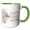 Green/White, variant on 3drose, Blush Pink Roses Happy First Anniversary, 15oz Mug