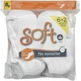 thumbnail image 2 of No nonsense Women's Cushioned No Show Socks 8 Pair Pack, White, One Size, 2 of 2