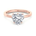 thumbnail image 2 of Hialeah - Moissanite Heart Shape Lab Diamond Solitaire Engagement Ring, 2 of 3