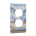 thumbnail image 2 of Yayeee Duplex Wall Plate 1-Gang 4.5"x2.7" Home Receptacle Light Switch Decorative Outlet Cover, Winter Mountain, 2 of 7