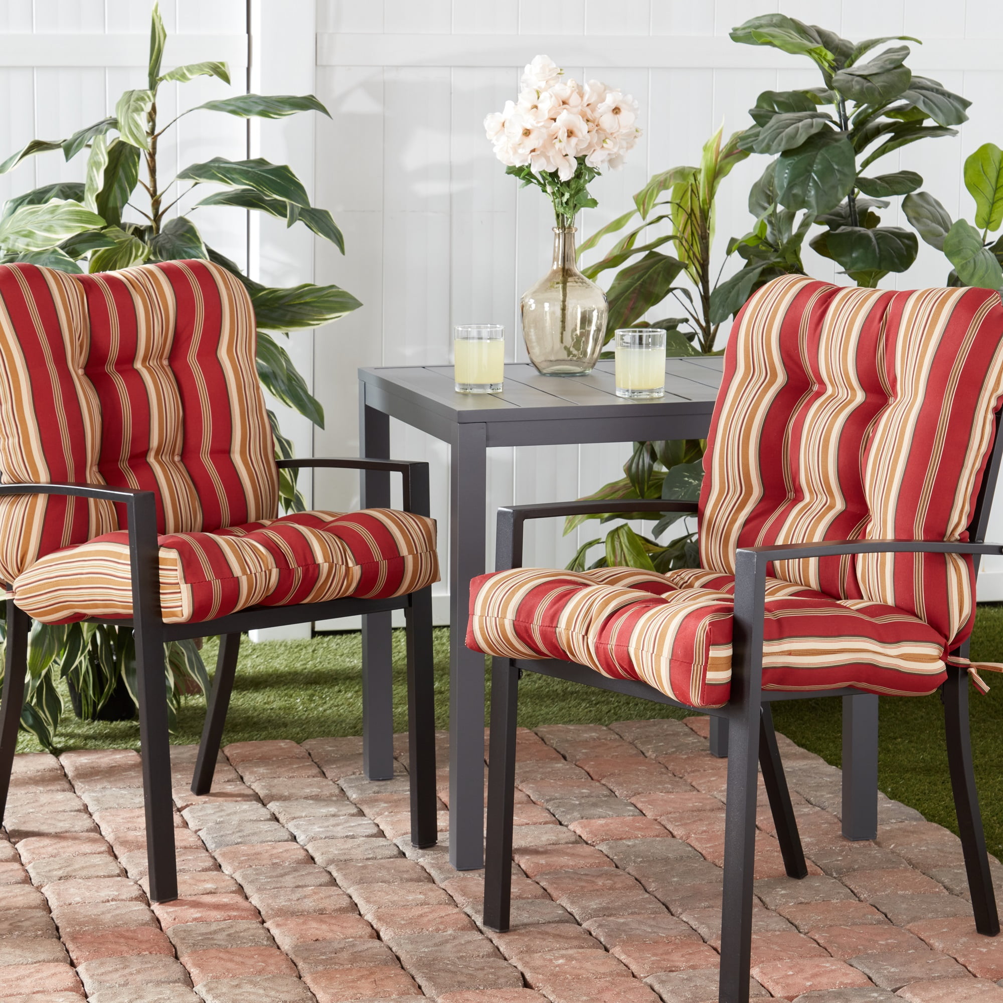 Greendale Home Fashions Roma Stripe Outdoor Dining Chair Cushion (2-Pack)