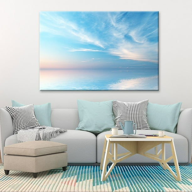 wall26 Canvas Wall Art Peaceful Seascape at Sunset Giclee Print Gallery Wrap Modern Home
