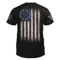 thumbnail image 2 of Betsy Ross Flag T-Shirt Patriotic Tribute Tee | American Pride Veteran Support Shirt | 100% Cotton Military Apparel, 2 of 3