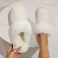 thumbnail image 2 of Leozcaa Women's Fuzzy Memory Foam Slippers Fluffy Velvet Winter House Shoes Indoor and Outdoor Pink, 2 of 9
