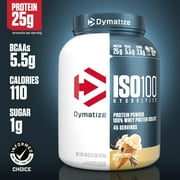 Dymatize ISO100 Hydrolyzed Whey Isolate Protein Powder, 25g Protein, Gourmet Vanilla, 3 Lbs
