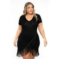 thumbnail image 4 of Plus Size Mamacita Fringe Dress - Black, 4 of 5
