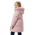 thumbnail image 4 of OGLCCG Girl's Winter Coats Kids Windproof Long Puffer Jacket with Pockets Thicken Snow Outerwear with Faux Fur Hood,Size 5-15, 4 of 8