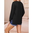 thumbnail image 3 of Weardear 3 Pack Maternity Shirts Womens Long Sleeve Split Side Tunic Tops Drop Shoulder T Shirt Casual Pregnancy Clothes, 3 of 6
