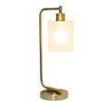 thumbnail image 2 of Lalia Home 18.8" Modern Iron Desk Lamp with Glass Shade, with LED Bulb, Antique Brass, 2 of 6