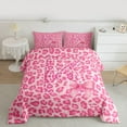 thumbnail image 2 of Manfei Fashion Leopard Print K Bedding Comforter Set for Women, Princess Ribbon Bowknot Twin Comforter Sets, Pink Cartoon Reversible Bedding Set, Microfiber Bedroom Decor, 2-Piece, 2 of 8