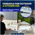 thumbnail image 6 of Five Oceans Fish Fillet Mat Kit 28"x14", Non-Slip White Cleaning Mat with 24" Ruler, 14" Fishing Knife, Cut-Resistant Gloves, Fish Scaler, and Scrubbing Brush, for Boat Fishing & Outdoor- FO4908, 6 of 7