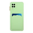 thumbnail image 2 of Galaxy A42 5G Case, Slim Soft Fit Shockproof Protection Case Dropproof Non-Slip Silicone Case with Card Slots Soft TPU Bumper Phone Wallet Case for Samsung Galaxy A42 5G, Green, 2 of 6