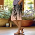 thumbnail image 4 of Hawaii Capri Pants for Women Casual Tropical Floral Print Pants Elastic High Waist Drawstring Summer Beach Trousers, 4 of 6