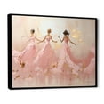 thumbnail image 2 of Designart "Ballet Dance With Green And Gold Accents II" Dance Floater Framed Wall Art Prints, 2 of 5