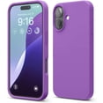 thumbnail image 1 of KOMI Compatible with iPhone 16 Pro Max Case, Premium Liquid Silicone Case, Full Body Protective Cover, Shockproof, Slim Phone Case, Anti-Scratch Soft Microfiber Lining, 6.9 inch Neon Purple, 1 of 5