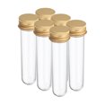 thumbnail image 1 of Unique Bargains 30ml Plastic Test Tubes with Screw Caps, 6Pcs 109x24mm Tubes for Party Decoration Lab Use, Gold Tone, 1 of 7