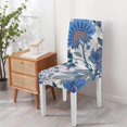 thumbnail image 4 of Vintage Artistic Paisley Bohemian Dining Chair Covers Set of 4 Colorful Floral Ethnic Retro Decorative Pattern Washable Polyester Stretch Slipcovers Removable Protector for Classic Dining Room, 4 of 7