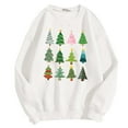 thumbnail image 3 of Christmas Tree Sweatshirts for Women 2025 Long Sleeve Crewneck Holiday Xmas Graphic Sweatshirt Pullover Tops, 3 of 5