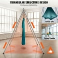 thumbnail image 5 of KFFKFF Yoga Swing Stand Hammock Aerial Silk Kit Load Yoga Frame 551.15 lbs Green, 5 of 8