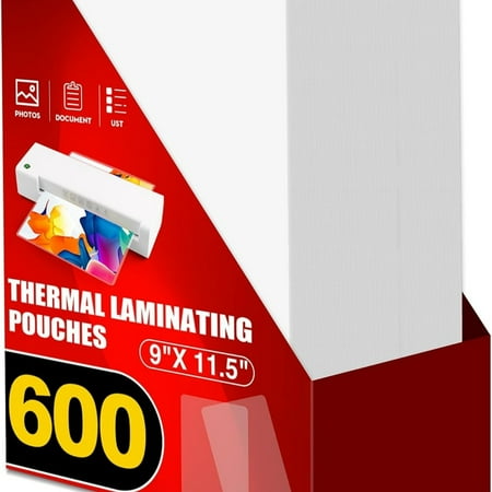 600 Pack Laminating Sheets,Holds 8.5 x 11 Inch Sheets,Thermal Laminating Pouches, 3 Mil, 9 x 11.5 Inches Lamination Sheet Paper for Laminator, Round Corner Letter Size