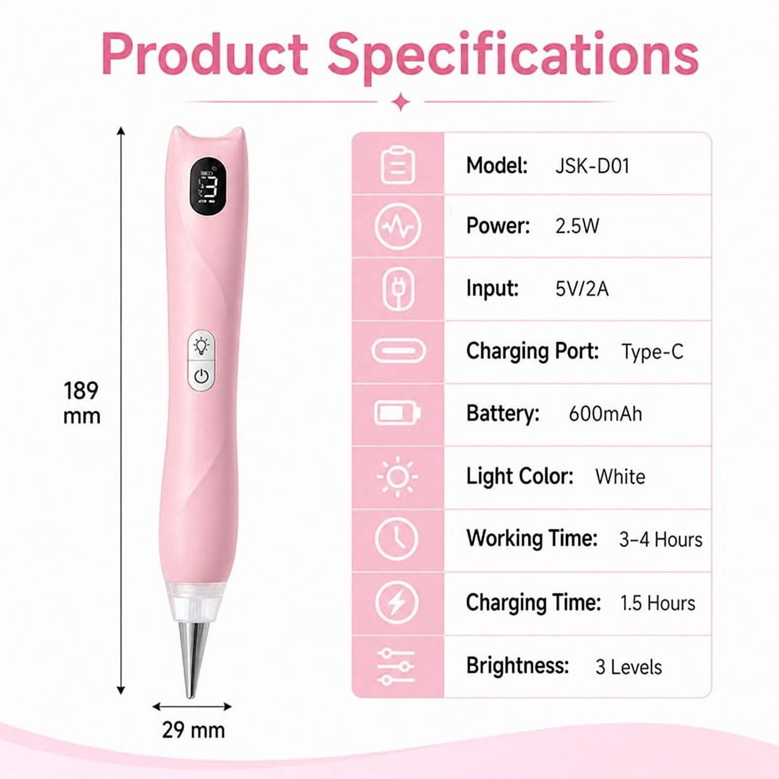 Diamond Painting Pen, Cordless Vacuum Diamond Art Pens and Tools Accessories, No Wax Needed Rechargeable Wireless Diamond Art Pen, Suction Dot Drill Paint Tool for Gem Paintings (Blue)