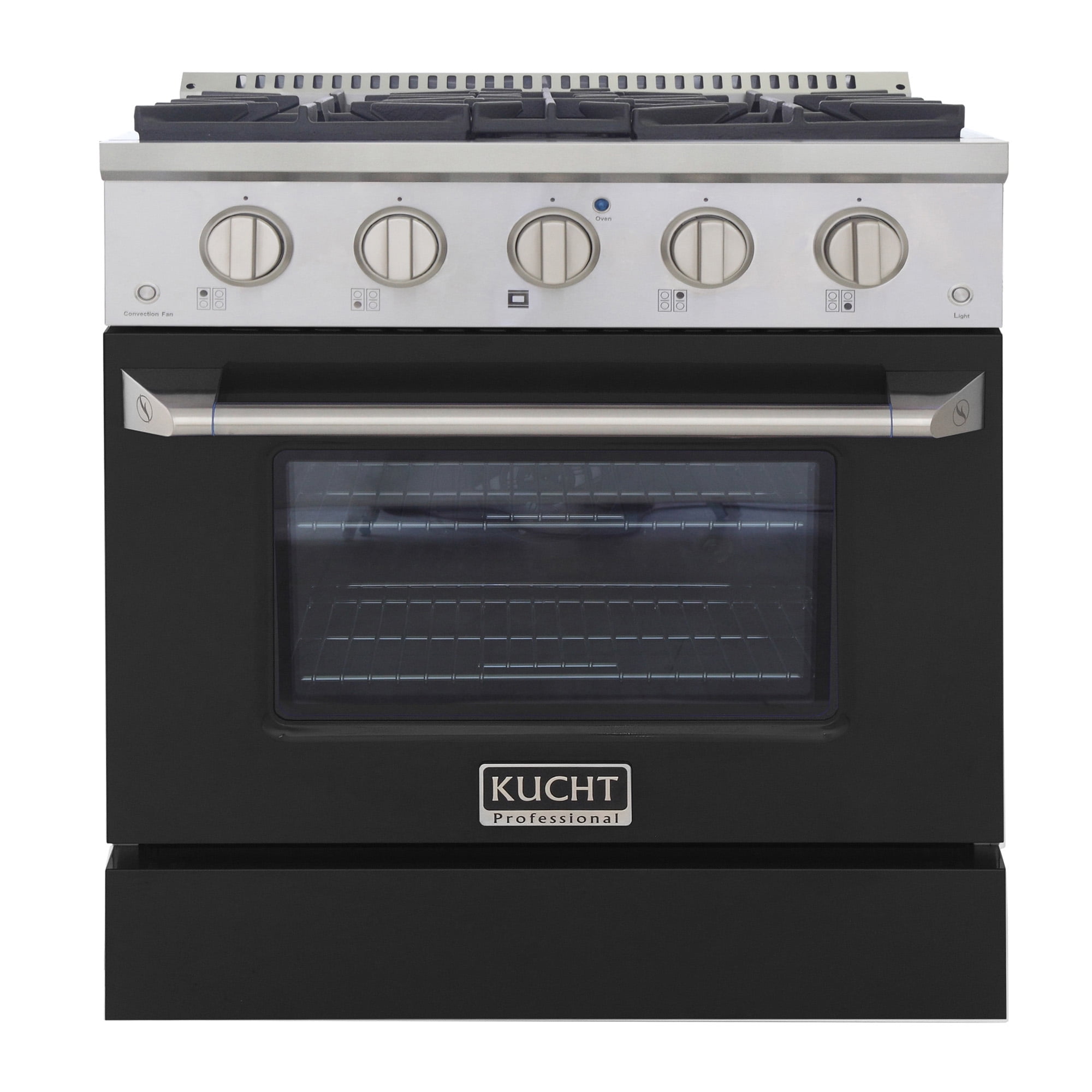 30 in. 4.2 cu. ft. Dual Fuel Range Propane Gas Sealed Burners in Black.