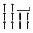 thumbnail image 1 of Tornillos de cabeza plana con casquillo 1/4-20 x 1-3/4 pulgadas, tornillos de máquina de accionamiento hexagonal UNC de rosca gruesa completa, 10 piezas, 1 of 7