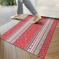 thumbnail image 4 of Red Christmas Striped Pattern Door Rugs,Washable Non Slip Door Mats Indoor,Decorative Door Mats,Entry Mat Indoor for Entrance,Bedroom,Kitchen,Bathroom,17"x30", 4 of 6