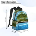 thumbnail image 2 of Vsdgher Island And Coral Reef Unisex Large Capacity Bookbag, Schoolbag, Casual Daypack for High School, College, Teens, Travel, Work, 2 of 6