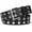 A-black, variant on WERFORU Double Grommet Belt PU Leather Punk Belt for Women Men Jeans 2 Hole Belts 1.5 Wide