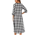 thumbnail image 4 of Guardurnaity Camisones de mujer Batas con cremallera de casa de verano Albornoz con bolsillos Hogar Hotel Dormitorio Ropa de dormir Mujer Damas Pijama Tartán Guardurnaity AP016562-03, 4 of 6
