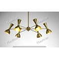 thumbnail image 2 of Stilnovo Style Chandelier Sputnik Light Italian Chandelier Raw Brass Shades Brass Chandelier, 2 of 4