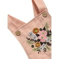 thumbnail image 5 of Cenuakty Infant Sleeveless Romper with Flower Embroidery, Bottom Button Adjustable Shoulder Strap Summer Clothing, 5 of 9