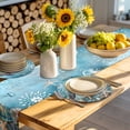 thumbnail image 4 of Coastal Sea Turtle Round 15 Inch Placemats Set of 2, Vintage Teal Nautical Beach Botanical HeatResistant Non Slip Place Mats for Dining Table, Wipeable Braided Kitchen Table Mats for Housewarming, 4 of 9