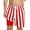 Red, variant on Boys Two Tone Stripe Print Drawstring Swim Trunks with Liner Summer Beach Shorts Casual Wear Size 9-10Y
