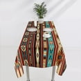 thumbnail image 6 of Aztec Southwestern Tablecloth Ethnic Tribal Geometric Design Vintage Style Table Cloth Boho Chic Washble Table Cover for Dinning Kitchen Farmhouse Party Decoration 60"x120", 6 of 6