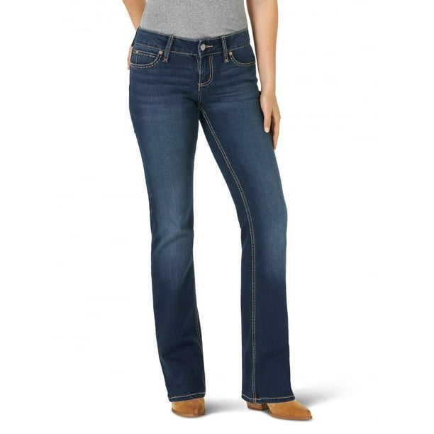 Pantalones Jeans Wrangler para mujer, estilo retro, cintura media, pernera ancha