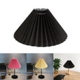 thumbnail image 4 of Korean Style Pleated Lamp Shade E27 Ceiling Lamp Shade Cloth Fabric Shade Barrel Black, 4 of 7