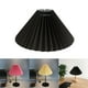 Abat-jour Plissé Style Coréen E27 Clip sur Tissu pour Chevet Chambre Lampadaire Noir – image 4 sur 7
