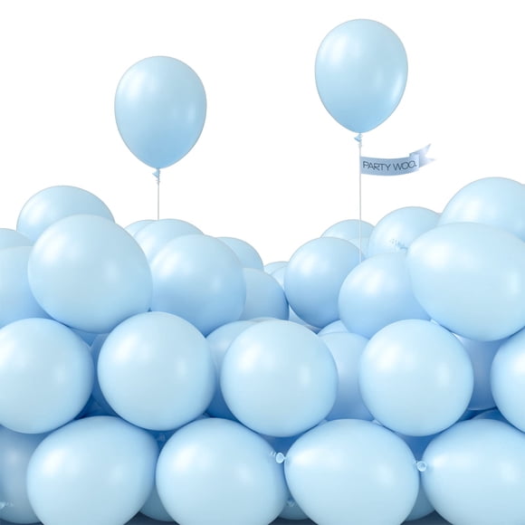 Globos PartyWoo azul pastel de 5 pulgadas, 50 unidades, para decoración