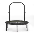 thumbnail image 1 of 48” Rebounder Trampoline with Handle, Quiet Bungee, Foldable Steel Frame, 1 of 9