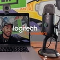 thumbnail image 3 of Logitech for Creators Blue Yeti USB Microphone for PC, Podcast, Gaming, Streaming, Studio, Computer Mic - Blackout, 3 of 17