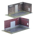 thumbnail image 1 of 2x 1/24 Modelo de coche Estacionamiento Espacio de estacionamiento Escena de fundición a presión Regalo DIY Vitrina pared gris, 1 of 9